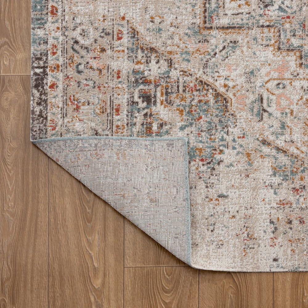Antiquity Durable Performance Area Rug Outdoor in Cream/Multicolored, 9' x 12'. Picture 5