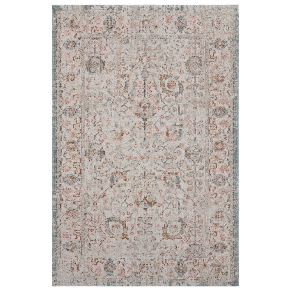 Antiquity Durable Performance Area Rug Outdoor in Ivory/Multicolored, 9' x 12'. Picture 1