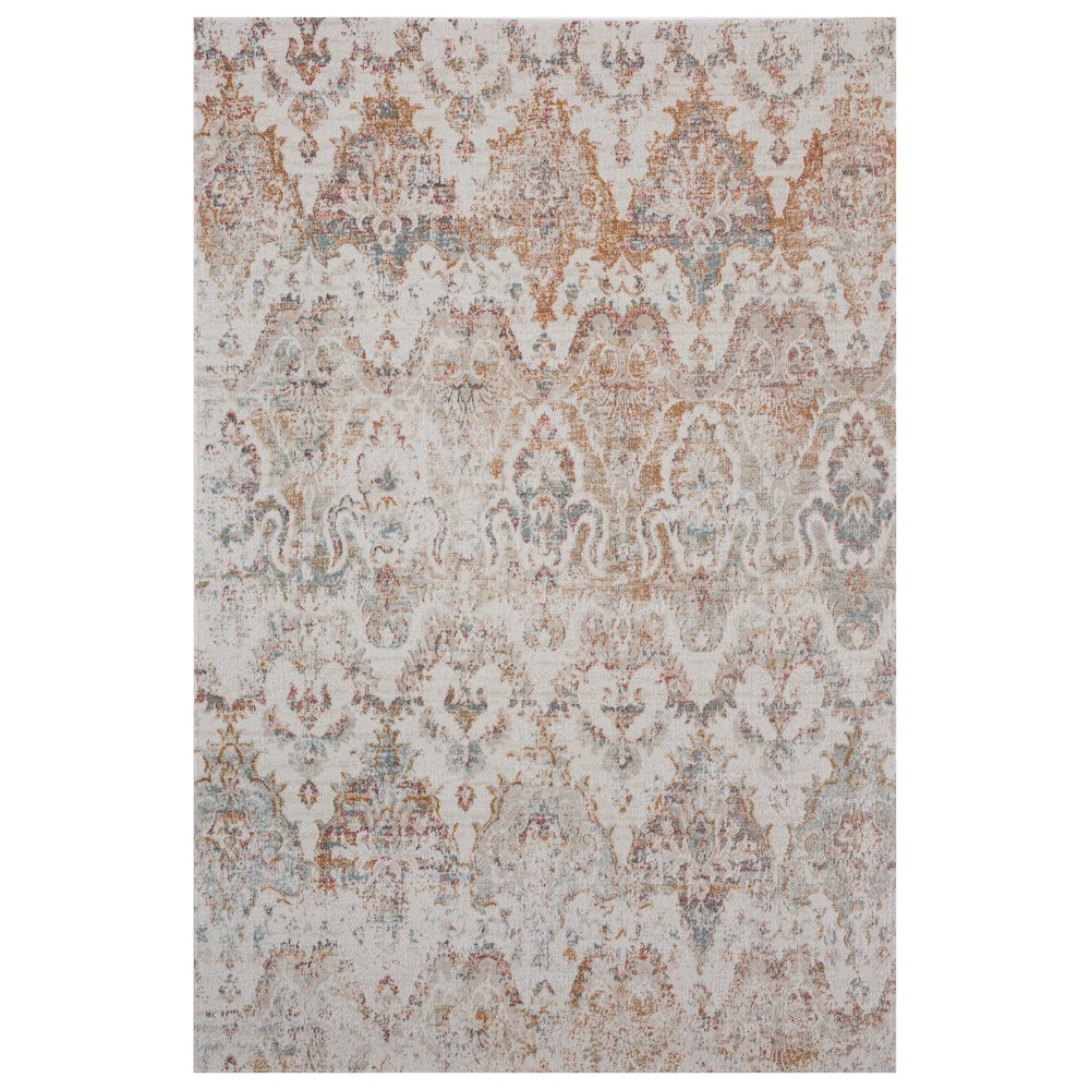 Antiquity Durable Performance Area Rug Outdoor in Beige/Multicolored, 9' x 12'. Picture 1