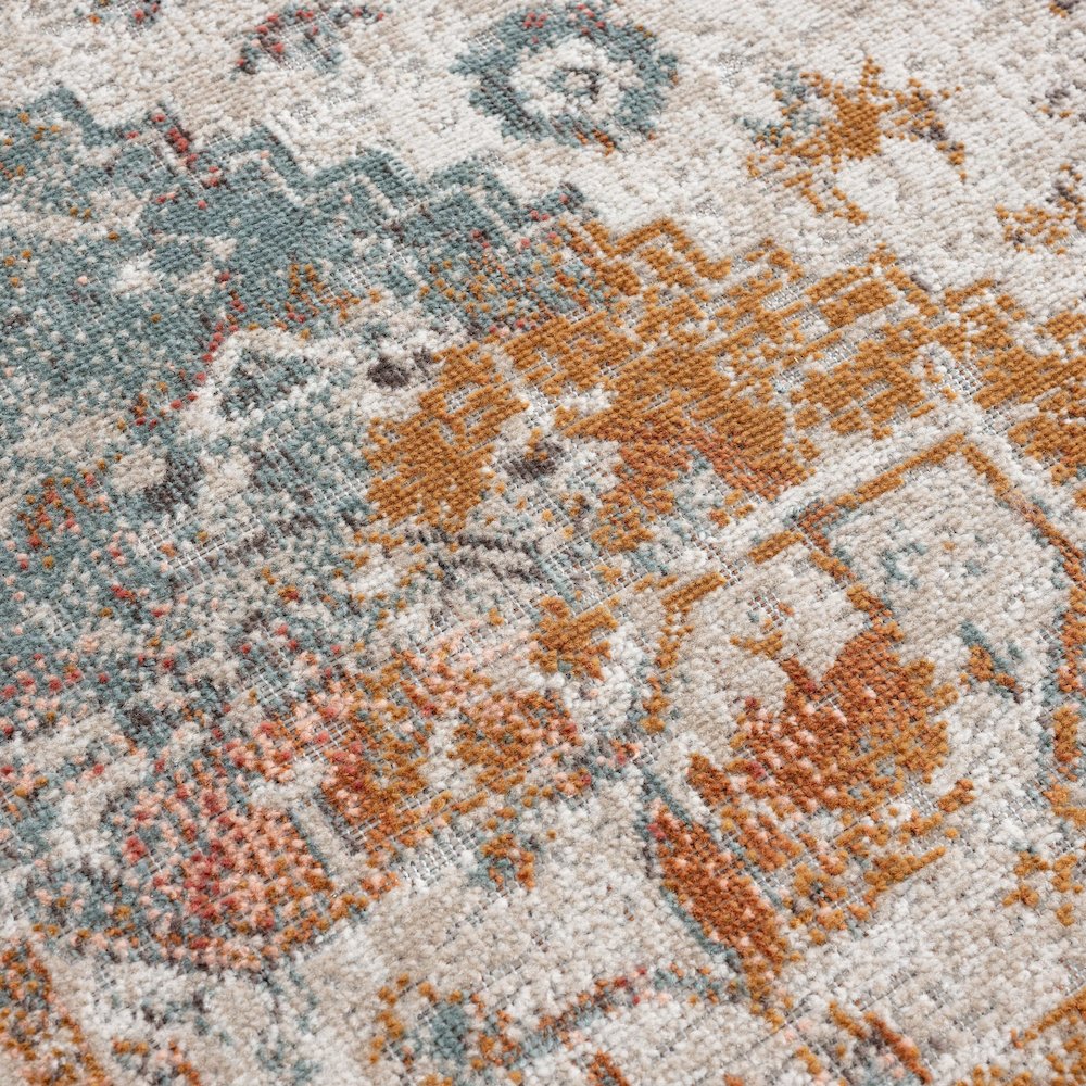 Durable Performance Area Rug Outdoor in Orange/Multicolored, 7'9" x 9'9". Picture 7