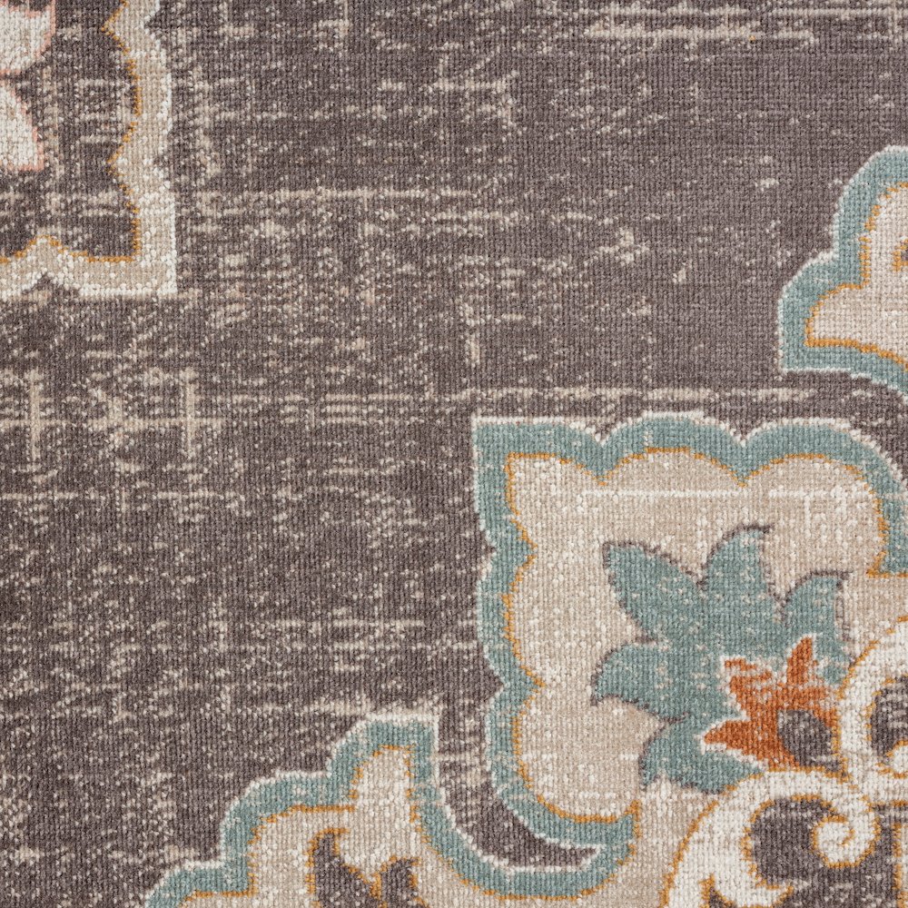 Durable Performance Area Rug Outdoor in Brown/Multicolored, 7'9" x 9'9". Picture 7