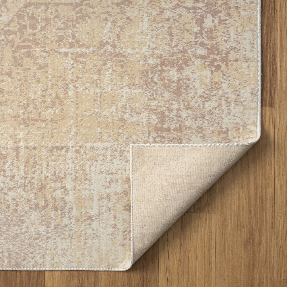 Aria Durable Performance Area Rug Indoor in Beige, 5'3" x 7'. Picture 6