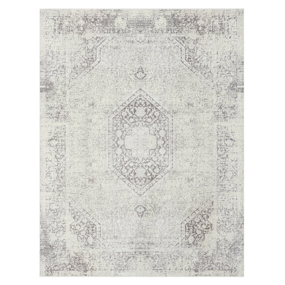 Aria Durable Performance Area Rug Indoor in Gray, 7'10" x 9'10". Picture 1