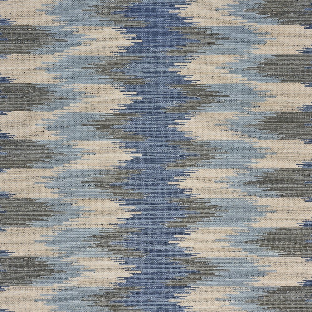 Tula Cotton Blend Area Rug Indoor in Blue/Gray, 5' x 7'. Picture 7