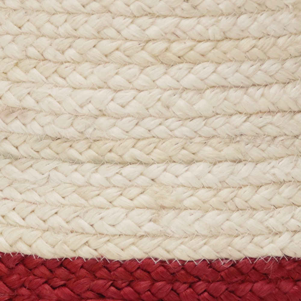 Baskets Jute Indoor Basket in White/Red, 19" x 19" x 19". Picture 6