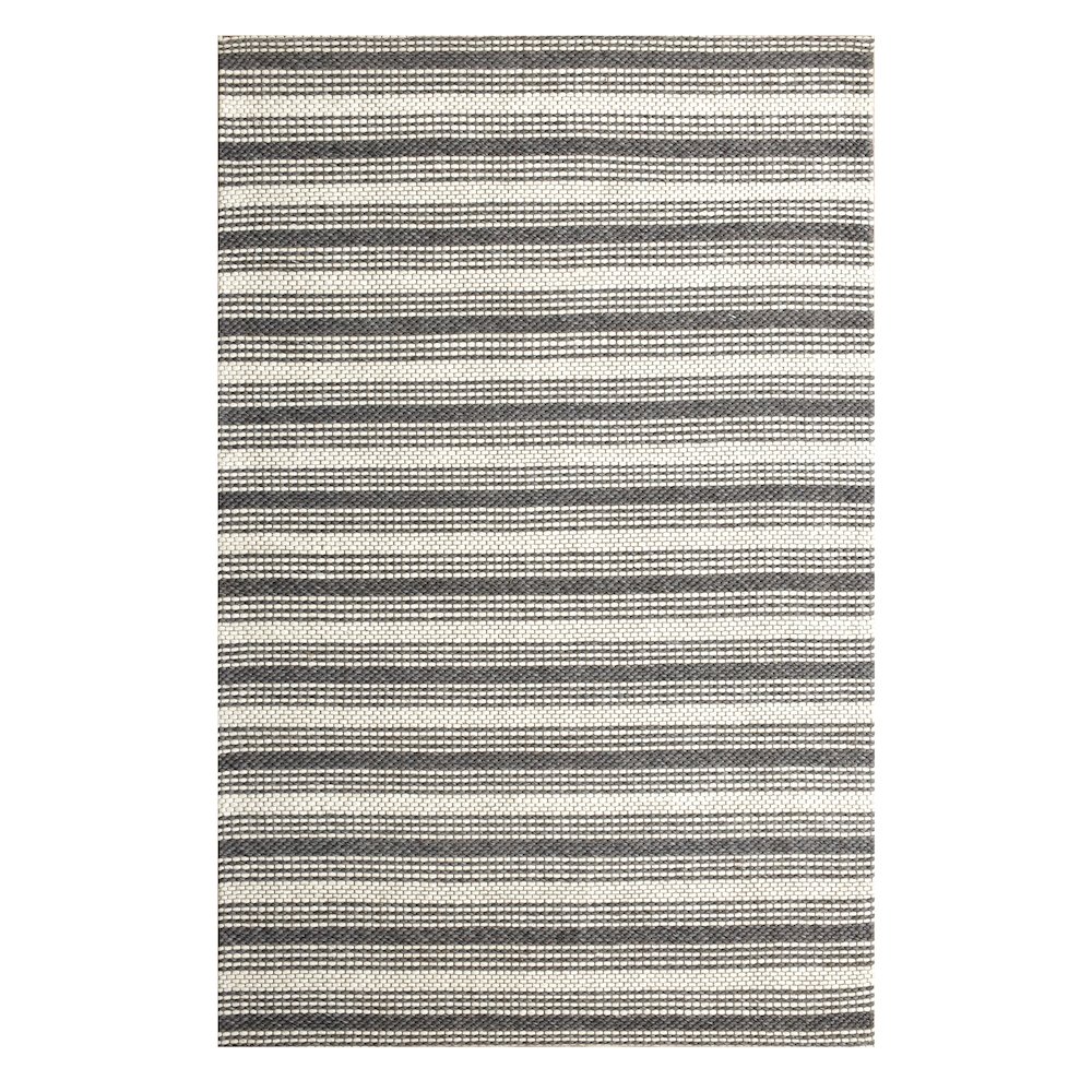 Bergen Wool Blend Area Rug Indoor in Gray/Ivory, 9' x 12'. Picture 1