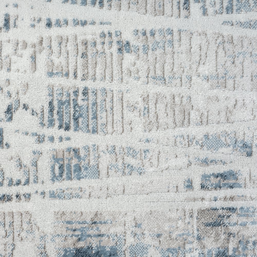 Calgary Durable Performance Area Rug Indoor in Blue/Cream, 7'9" X 9'9". Picture 7