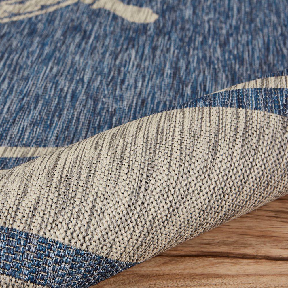 Captiva Durable Performance Area Rug Outdoor in Blue/Gray, 7'9" x 9'5". Picture 5