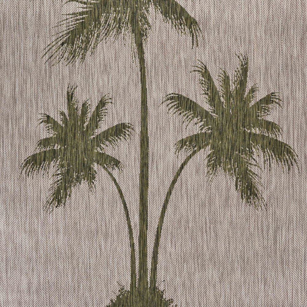 Catalina Durable Performance Area Rug Outdoor in Green/Beige, 7'9" x 9'9". Picture 6