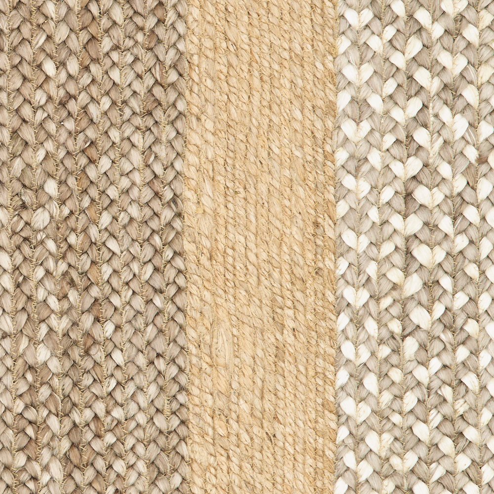 Classic Jute Jute Area Rug Indoor in Brown/Multicolored, 5' x 7'9". Picture 2