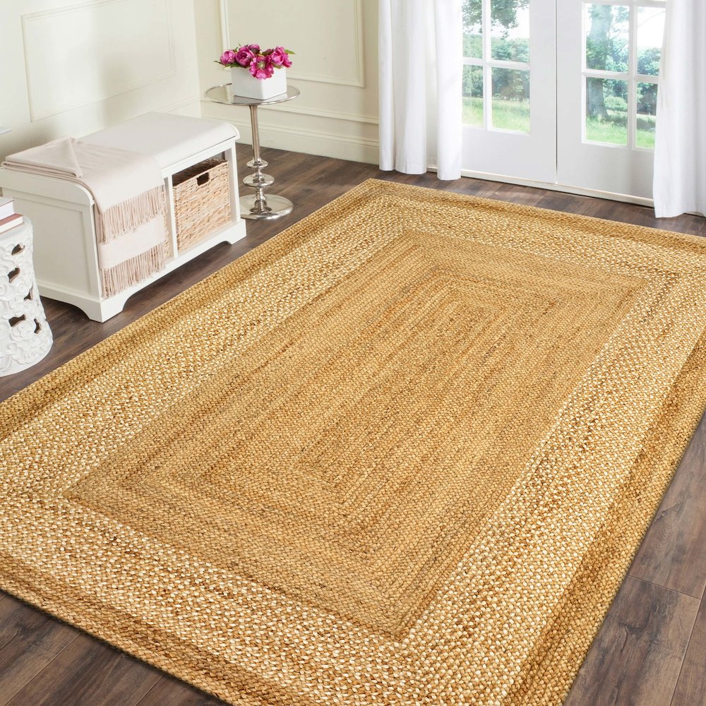 Classic Jute Jute Area Rug Indoor in Tan, 7'9" x 9'9". Picture 2