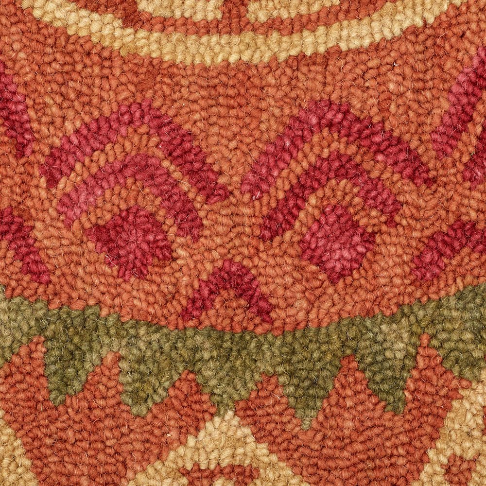 Dazzle Wool Area Rug Indoor in Orange/Red, 6' Round. Picture 2