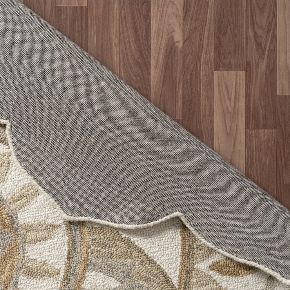 Dazzle Wool Area Rug Indoor in Ivory/Brown, 6' Round. Picture 5