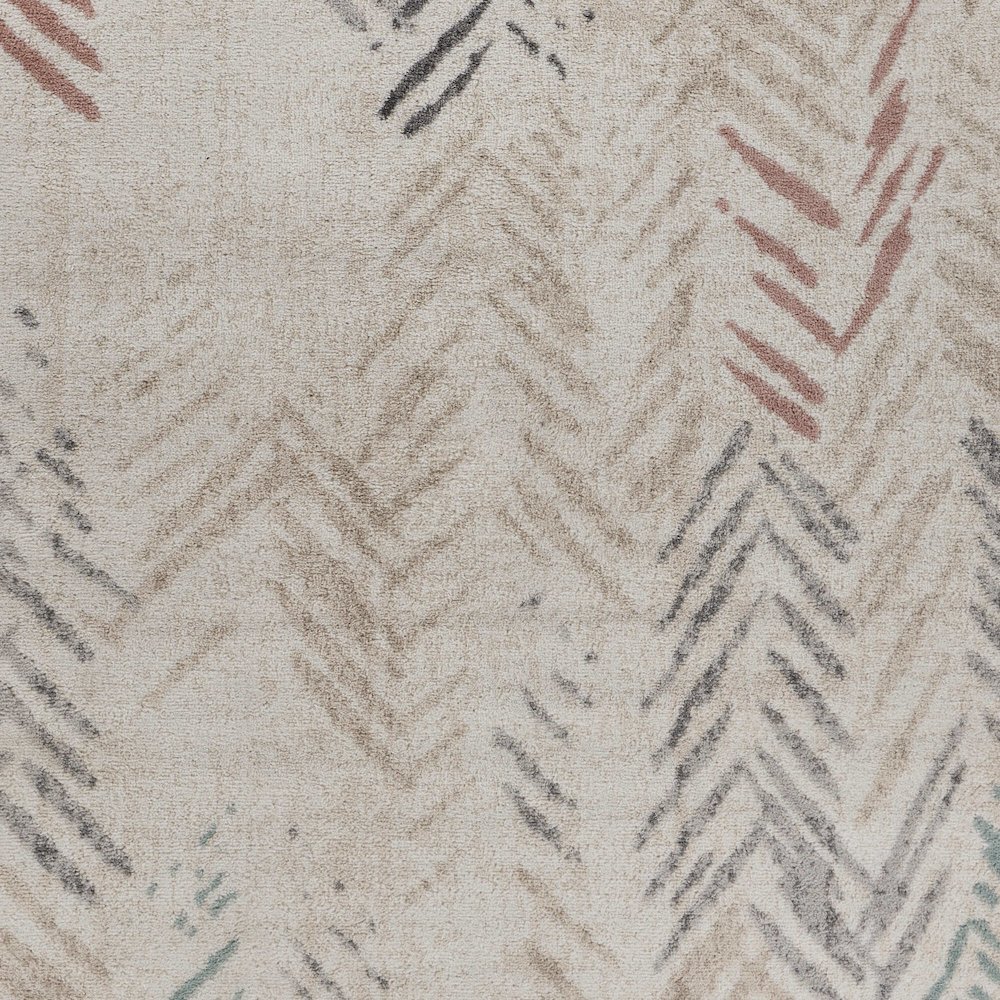 Dune Durable Performance Area Rug Indoor in Ivory/Multicolored, 5'2" x 7'2". Picture 6