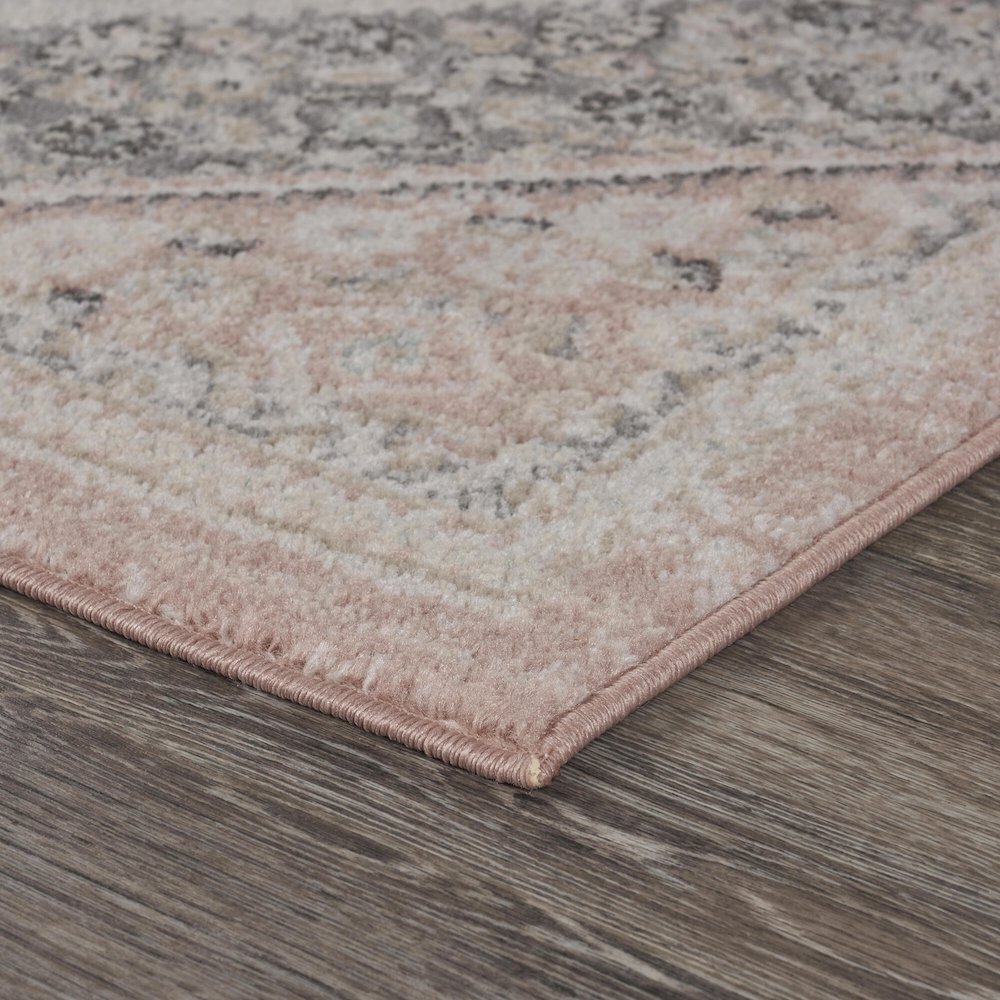 Dune Durable Performance Area Rug Indoor in Pink/Cream, 5'2" x 7'2". Picture 3