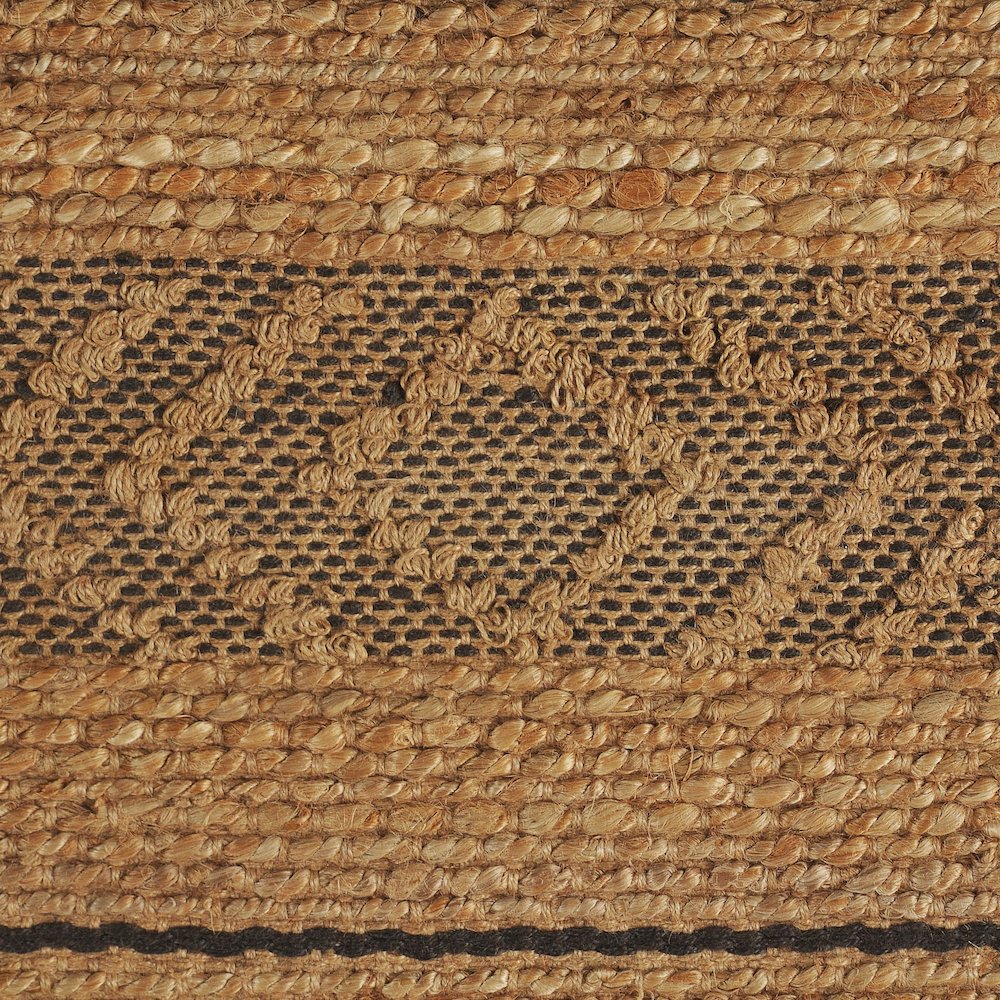 Earth Jute Area Rug Indoor in Tan/Black, 7'9" x 9'9". Picture 6