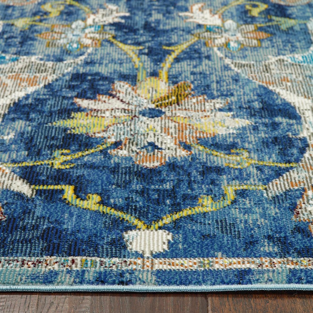 Gala Durable Performance Area Rug Indoor in Blue/Multicolored, 4' x 6'. Picture 10