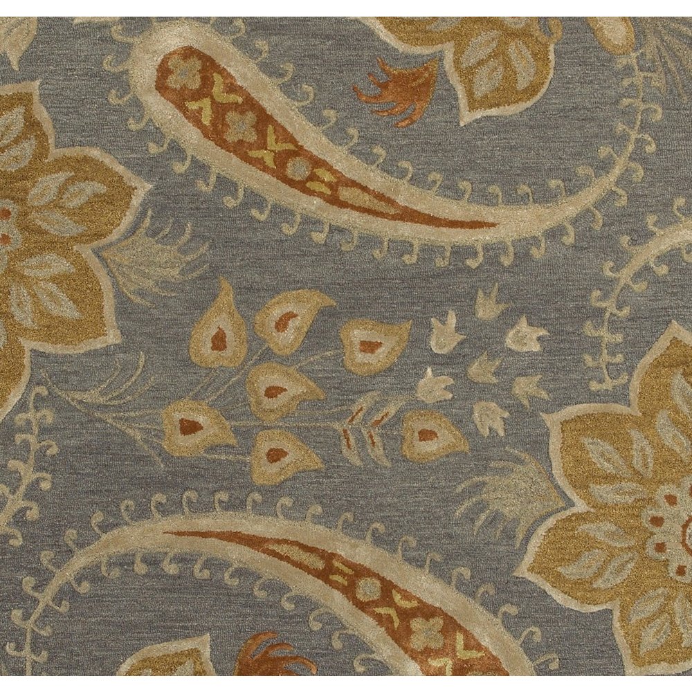 Glamour Wool Area Rug Indoor in Gray, 9' x 12'. Picture 3