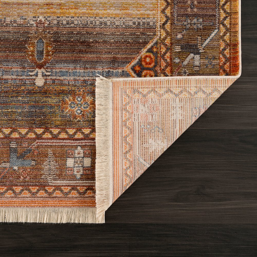 Holi Durable Performance Area Rug Indoor in Brown/Yellow, 4' x 6'. Picture 5