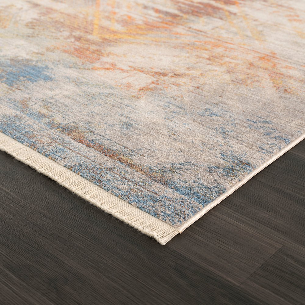 Holi Durable Performance Area Rug Indoor in Gray/Blue, 4' x 6'. Picture 3