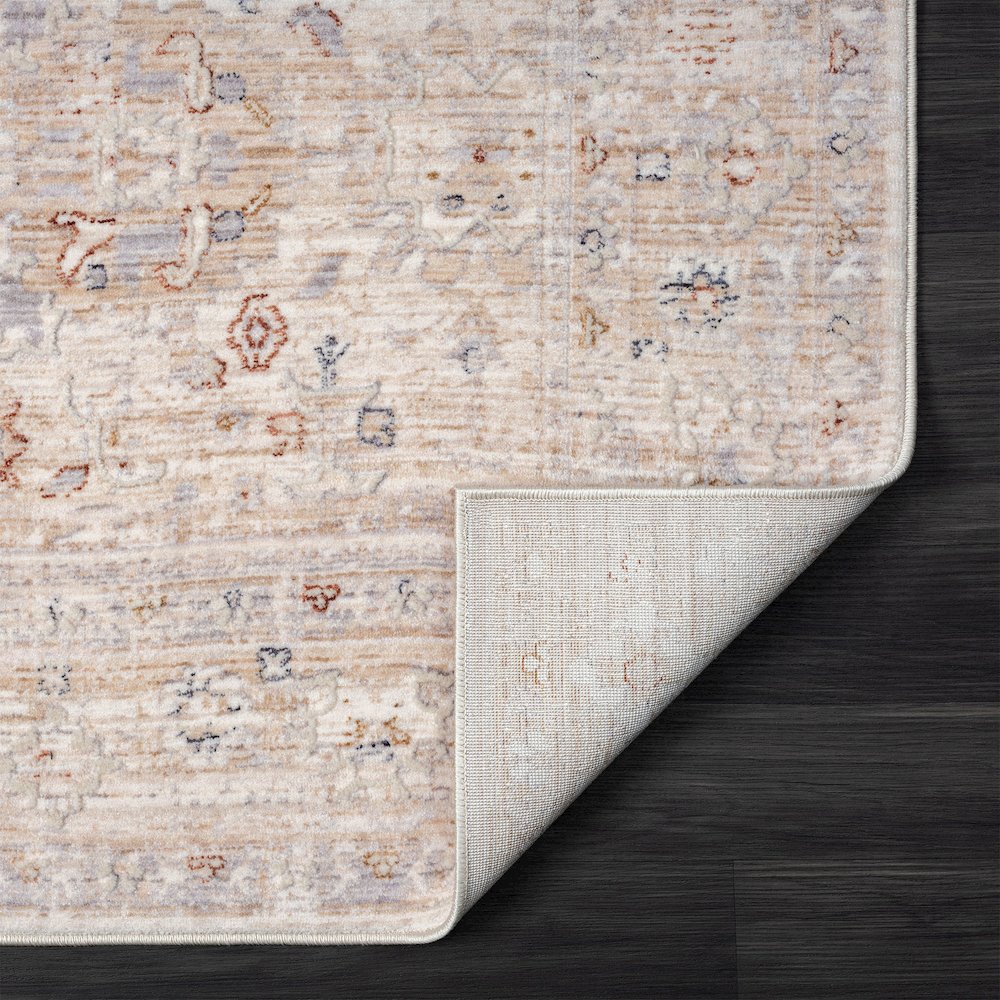 Lancaster Performance Blend Area Rug Indoor in Beige/Red, 7'9" X 9'9". Picture 6