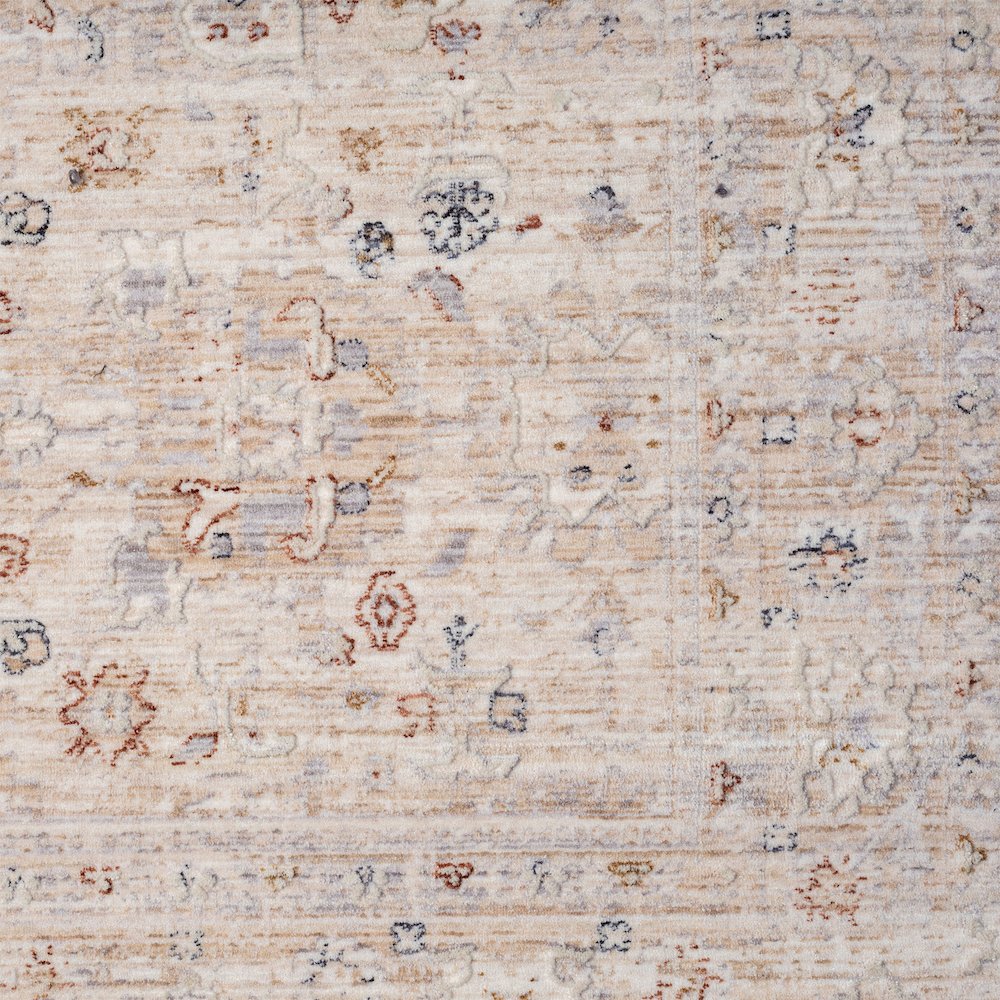 Lancaster Performance Blend Area Rug Indoor in Beige/Red, 5' x 7'11". Picture 7