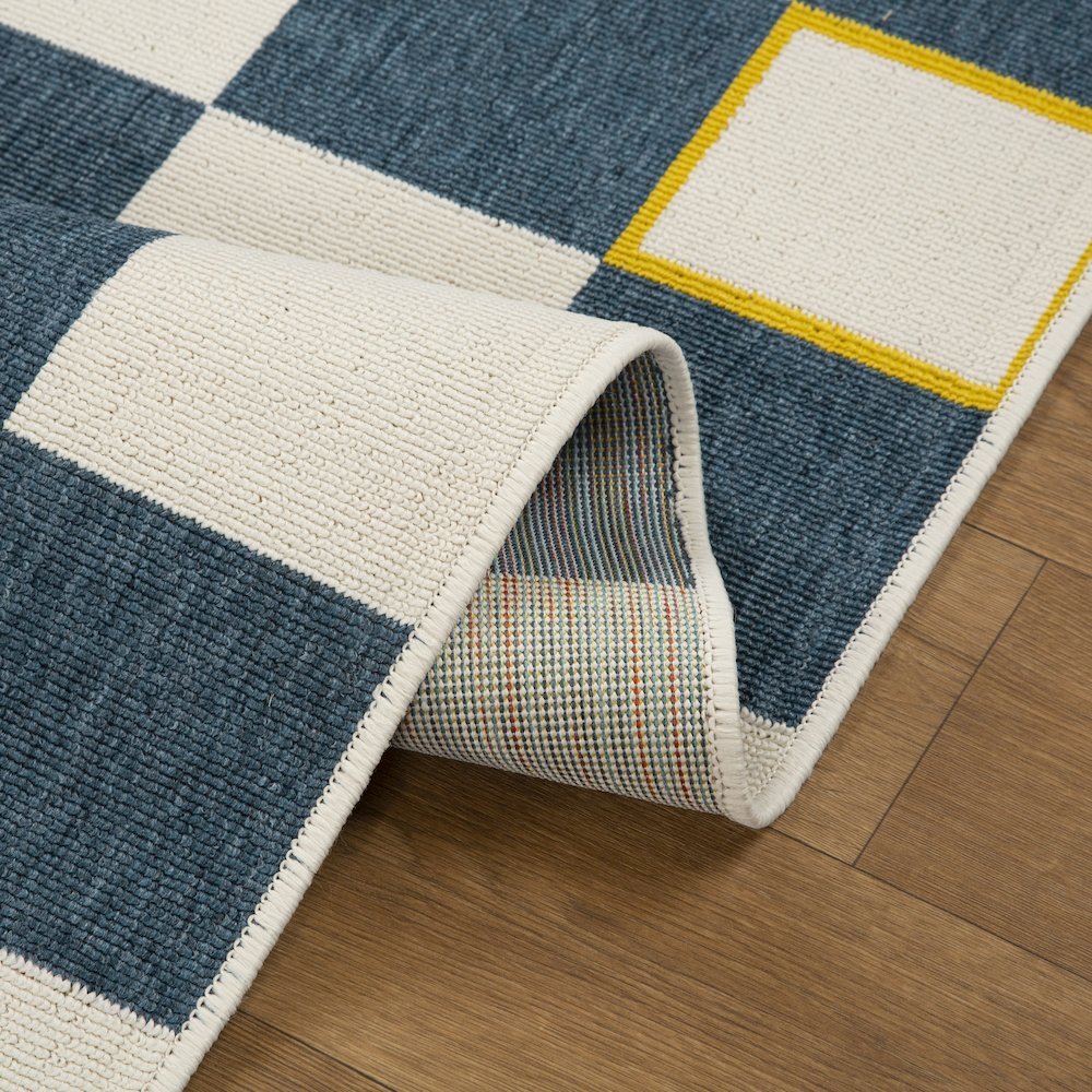 Mapa Durable Performance Area Rug Outdoor in Blue/White, 8' x 9'9". Picture 3