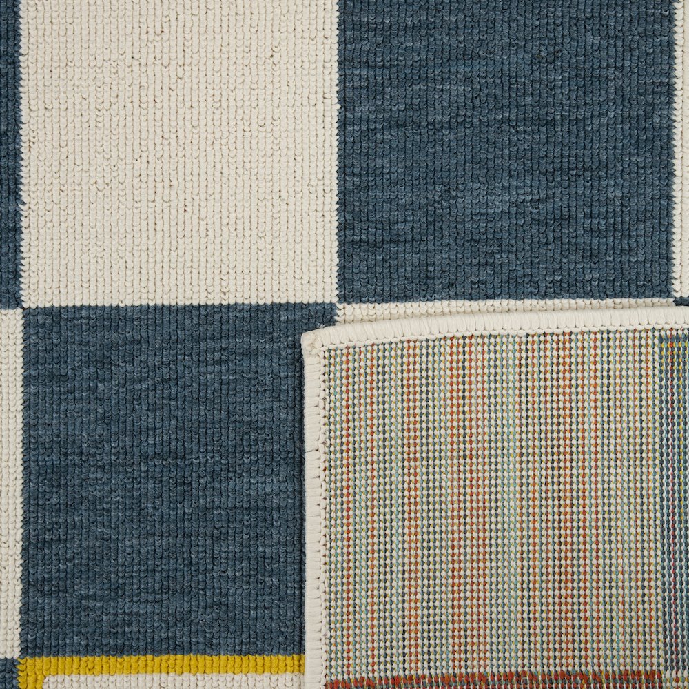 Mapa Durable Performance Area Rug Outdoor in Blue/White, 8' x 9'9". Picture 5