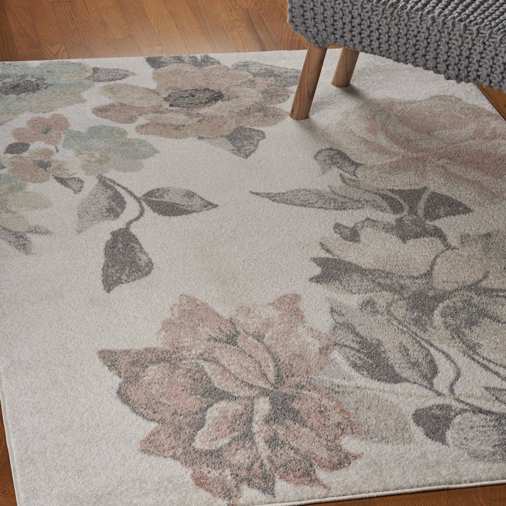 Meadow Durable Performance Area Rug Indoor in Gray/Multicolored, 7'9" x 9'5". Picture 8