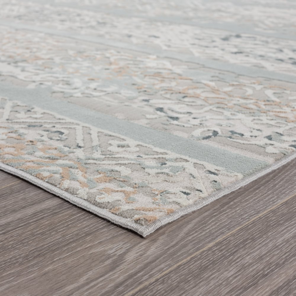 Michelle Durable Performance Area Rug Indoor in Blue/Cream, 7'10" x 9'10". Picture 4