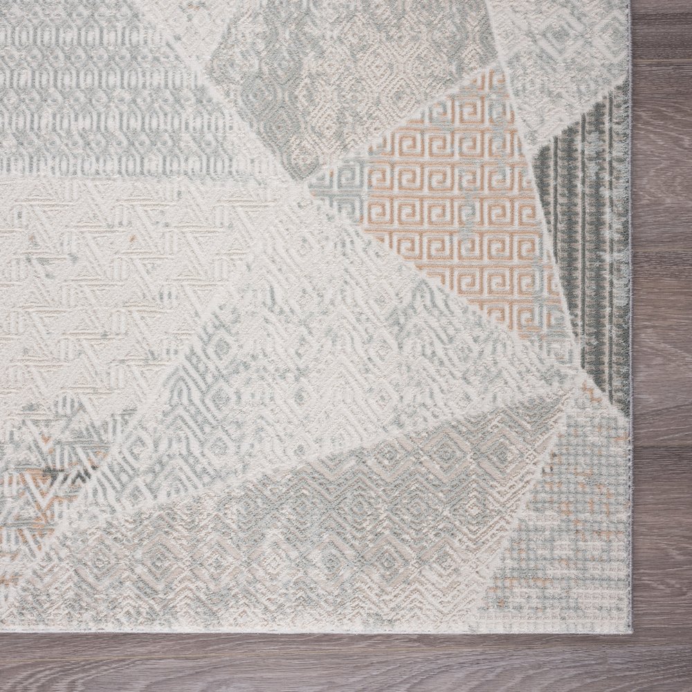 Michelle Durable Performance Area Rug Indoor in Cream/Gray, 9' x 12'. Picture 3