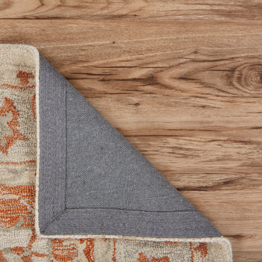 Modern Traditions Wool Area Rug Indoor in Orange/Gray, 9' x 12'. Picture 4