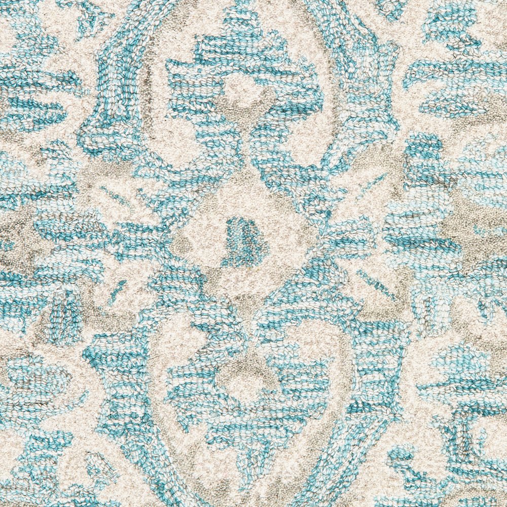 Modern Traditions Wool Area Rug Indoor in Blue/Gray, 7'9" x 9'9". Picture 2