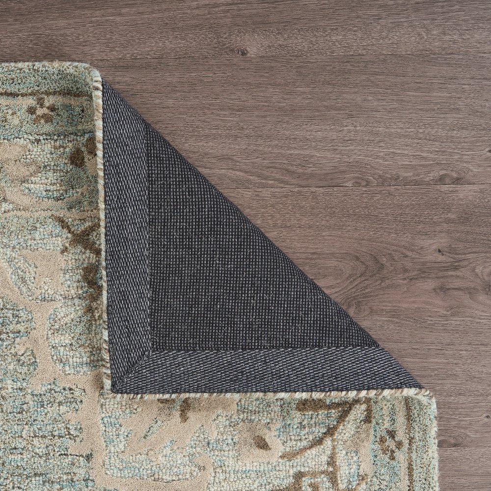 Modern Traditions Wool Area Rug Indoor in Blue, 9' x 12'. Picture 4