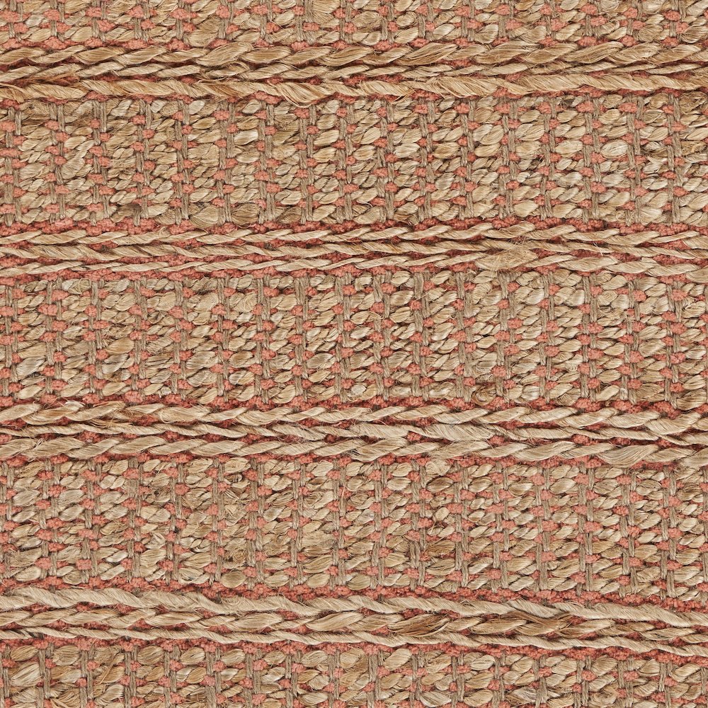Natural Fiber Jute Blend Area Rug Indoor in Pink/Tan, 9' x 12'. Picture 2