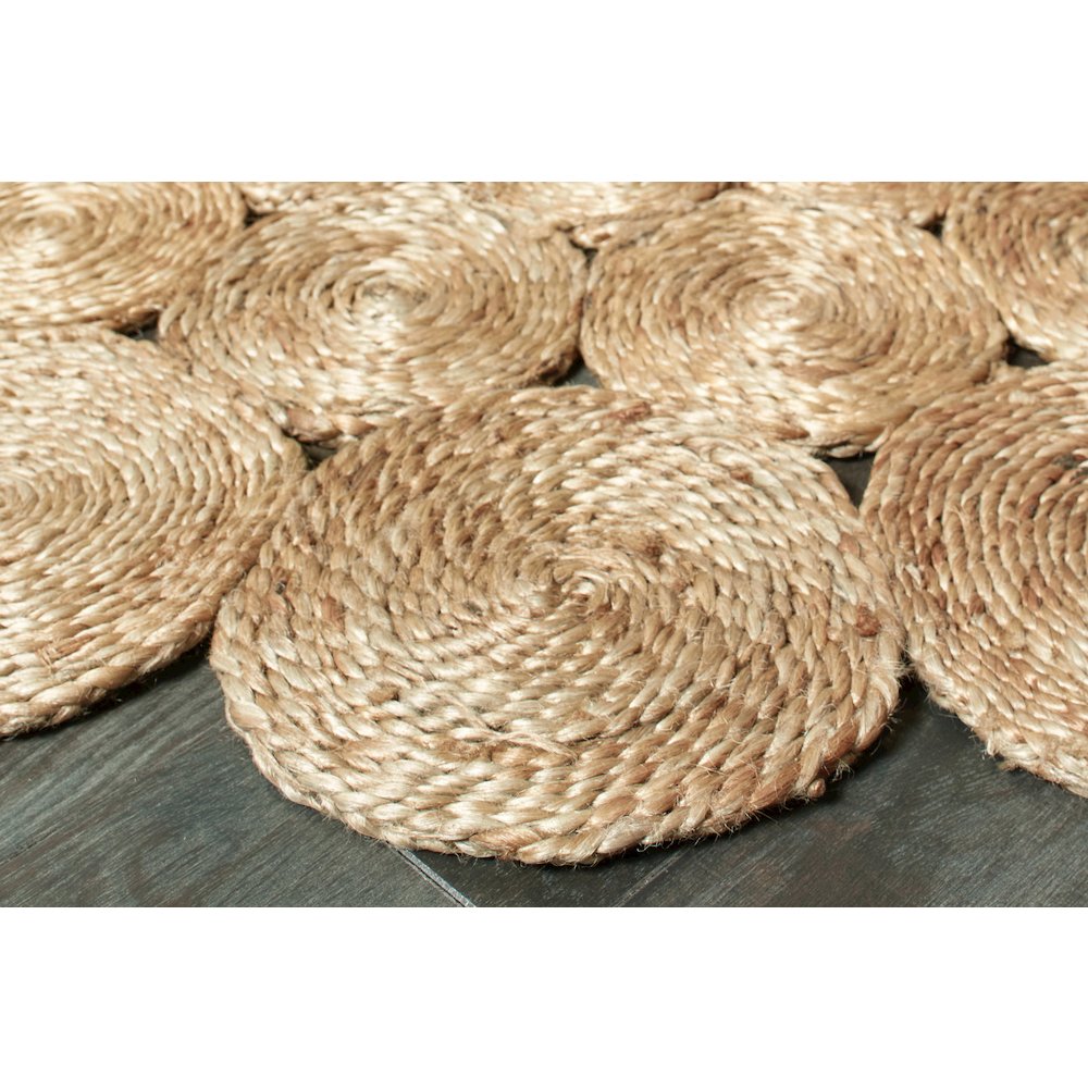 Boutique Jute Jute Area Rug Indoor in Tan/Brown, 7'6" Round. Picture 4
