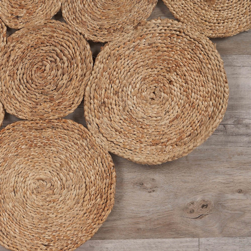 Boutique Jute Jute Area Rug Indoor in Tan/Brown, 7'6" Round. Picture 7