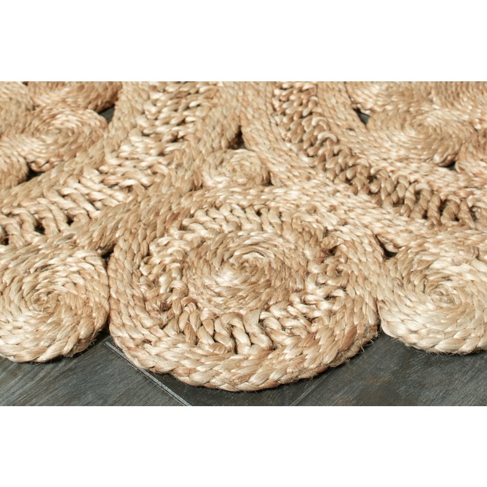 Boutique Jute Jute Area Rug Indoor in Tan/Brown, 7'6" Round. Picture 6