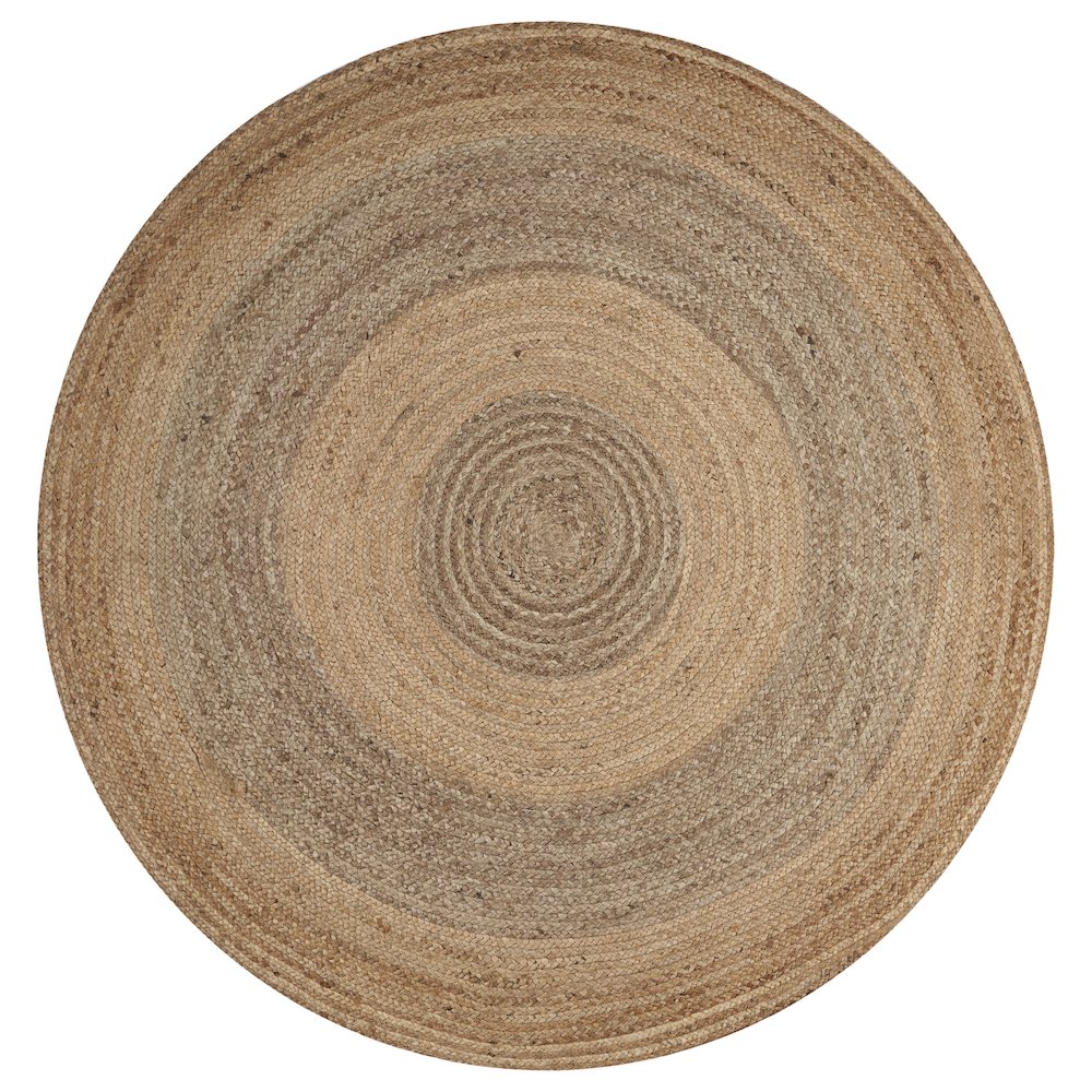 Boutique Jute Jute Area Rug Indoor in Tan/Brown, 7'6" Round. Picture 1