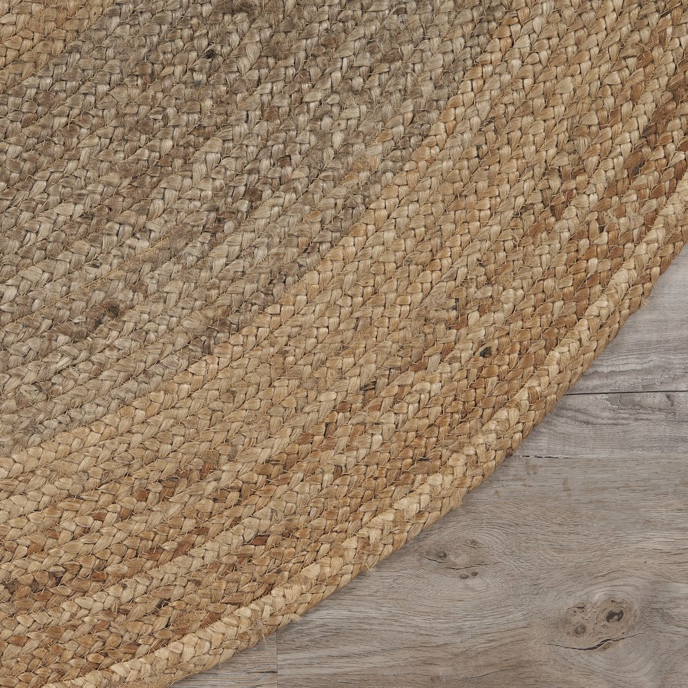 Boutique Jute Jute Area Rug Indoor in Tan/Brown, 7'6" Round. Picture 5