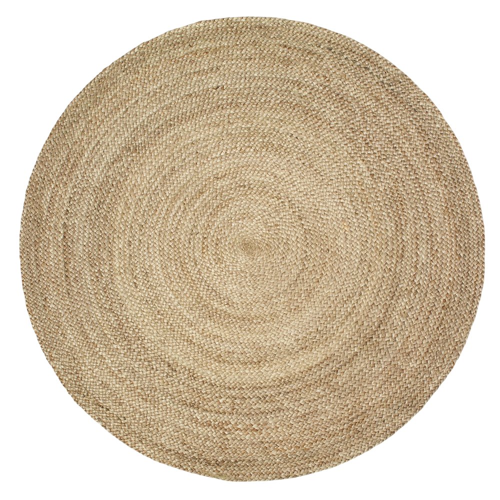 Boutique Jute Jute Area Rug Indoor in Tan/Gray, 7'6" Round. Picture 1