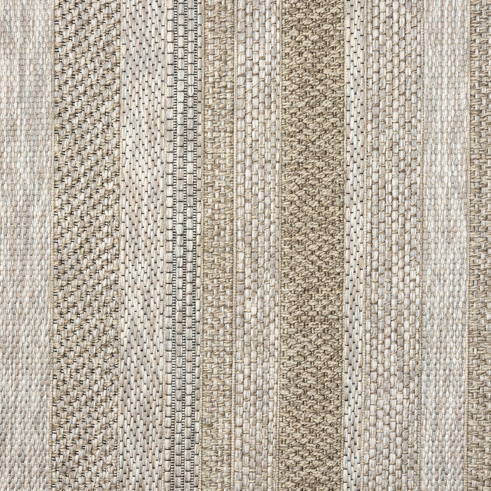 Oslo Modern Striped Brown Indoor Outdoor Area Rug. Picture 7