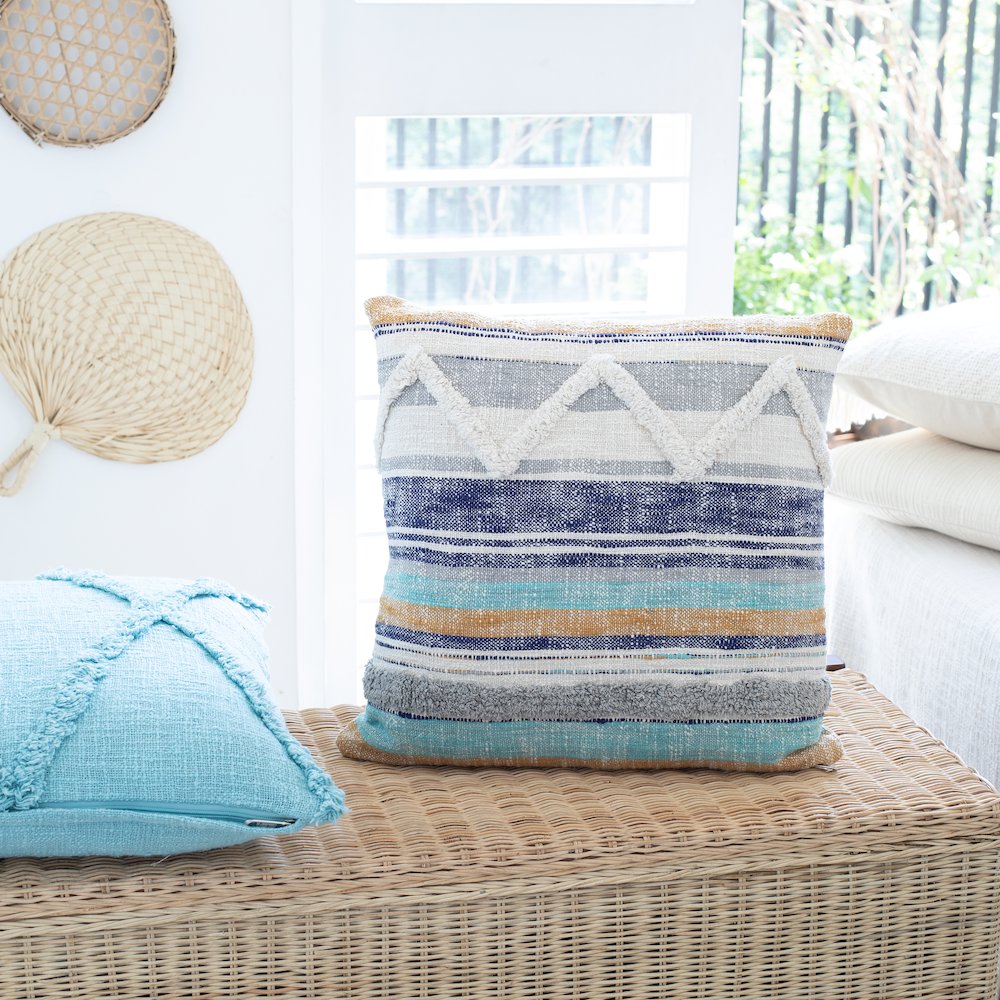 Multicolored Chevron Throw Pillow. Picture 2