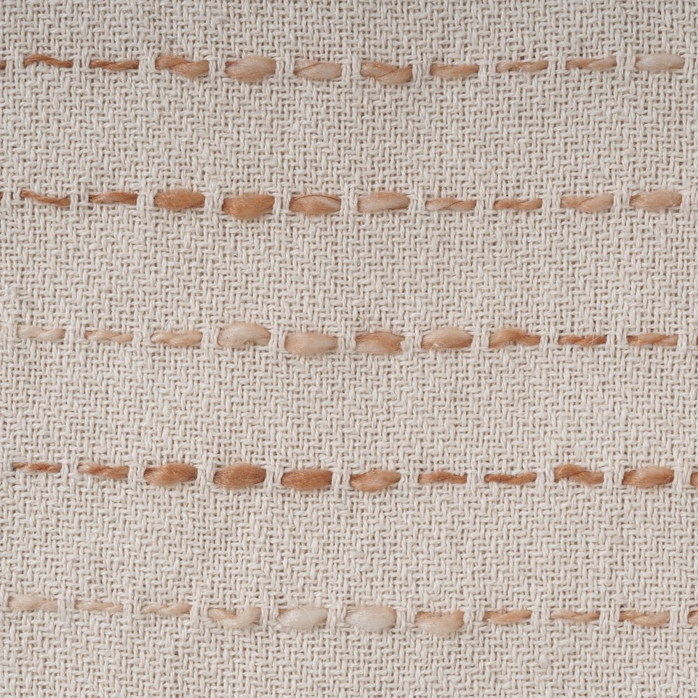 Dash Pillows Cotton Blend Poly Filled Pillow in White/Brown, 20" x 20". Picture 7