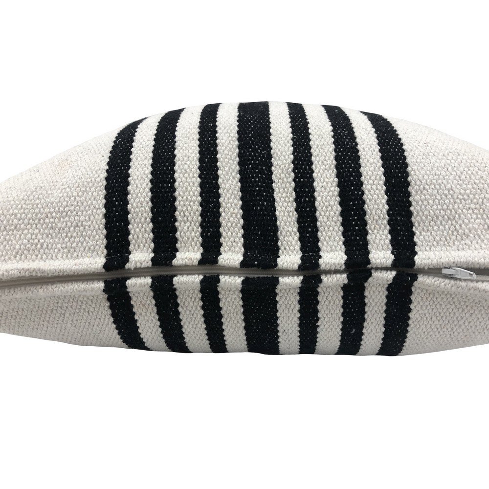 Bold Black Striped Throw Pillow. Picture 2