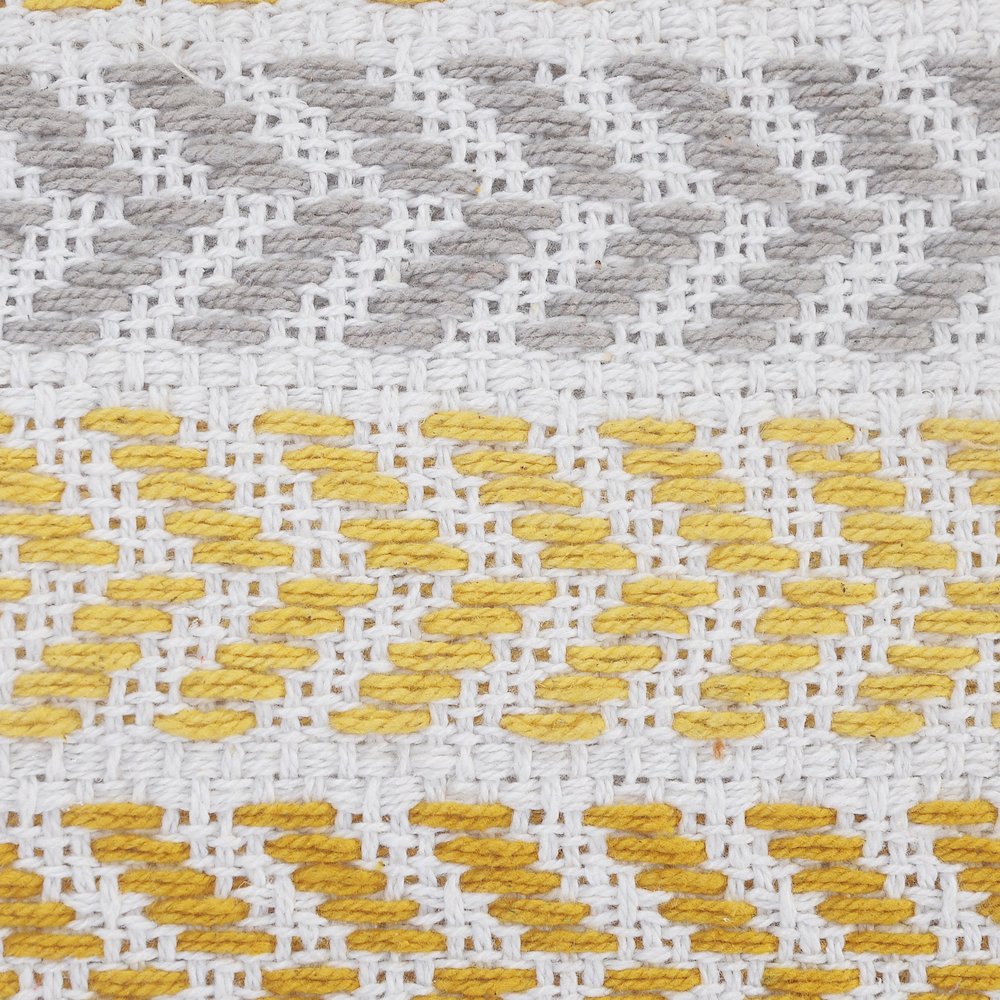 Ox Bay Orange Chevron All-Natural Cotton Square 4 Piece Pillow Cover Set. Picture 3