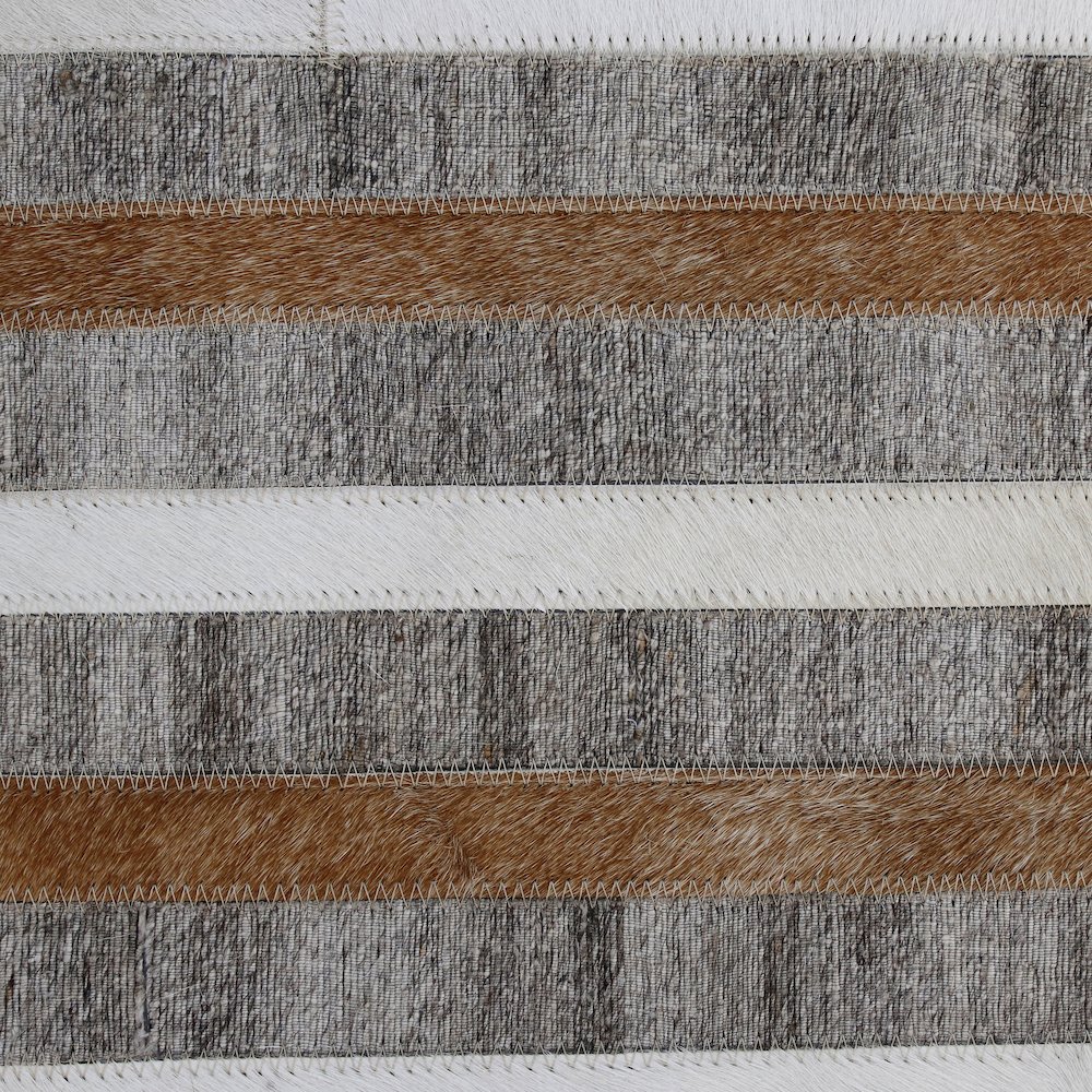 Textured Faux Leather Natural Throw Pillow. Picture 6