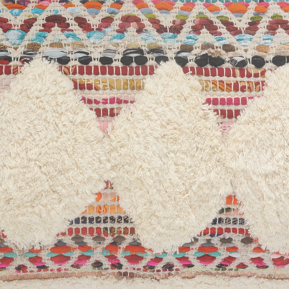 Evette Rios Chindi White Diamond Chevron Throw Pillow. Picture 2