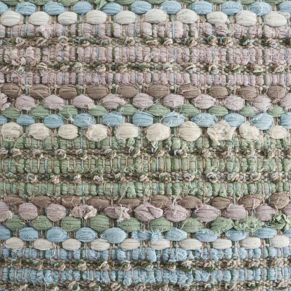 Coil Cotton Blend Pillow Set of 2 in Green/Blue, 18" x 18". Picture 5