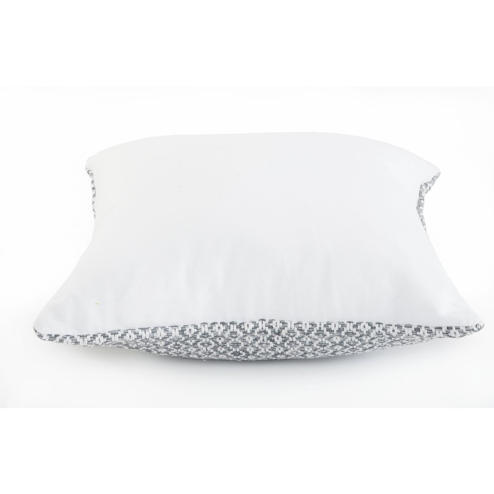 Ox Bay Gray Chevron All-Natural Cotton Square 4 Piece Pillow Cover Set. Picture 6